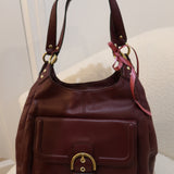 Rare Coach Plum Leather Campbell Hobo Bag