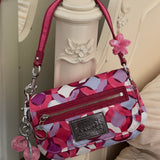 Coach Pink Op Art  Signature Shoulder Bag
