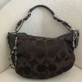 Coach Signature Brown Hobo Bag