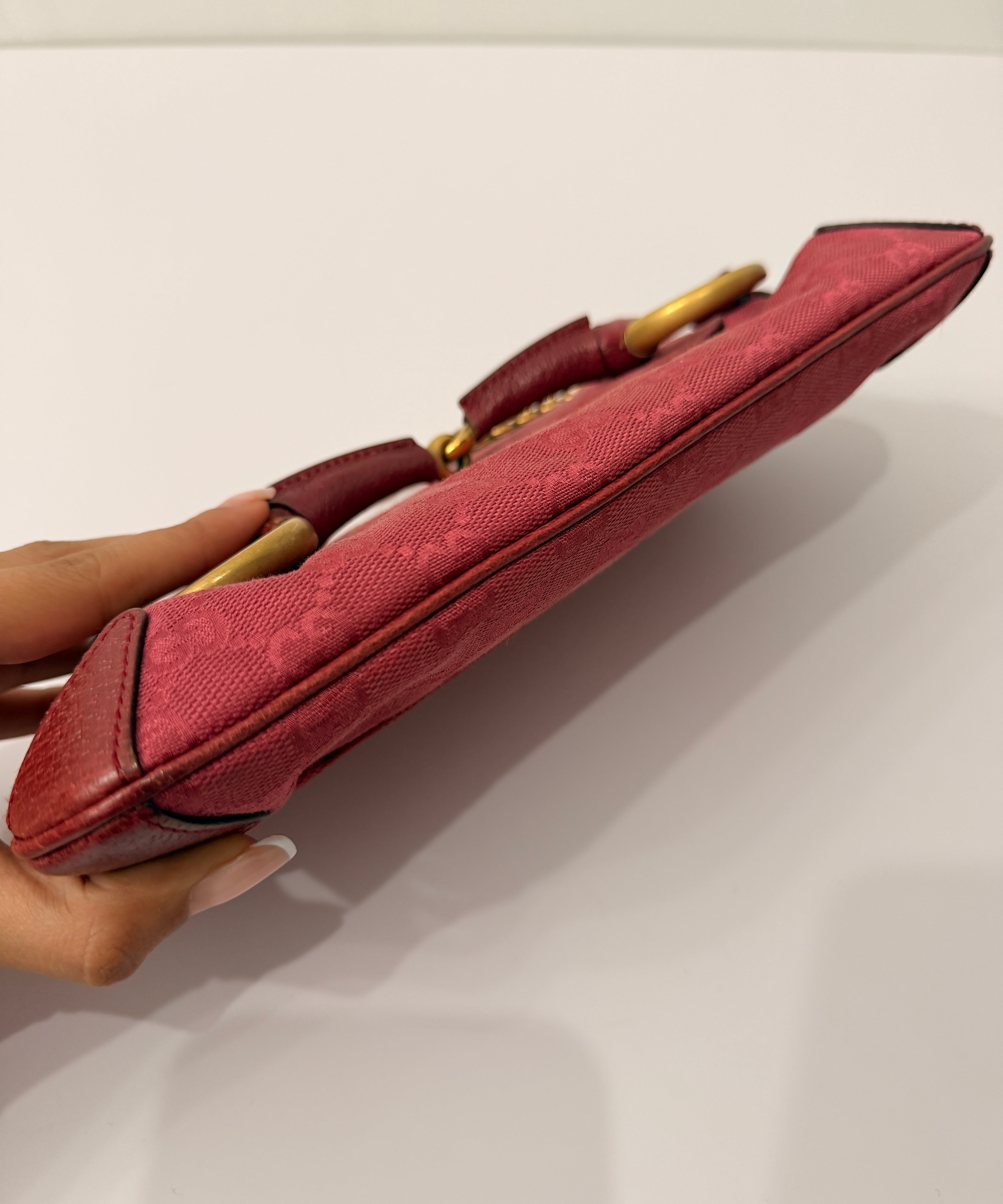 Pink Gucci Horsebit Chain Bag