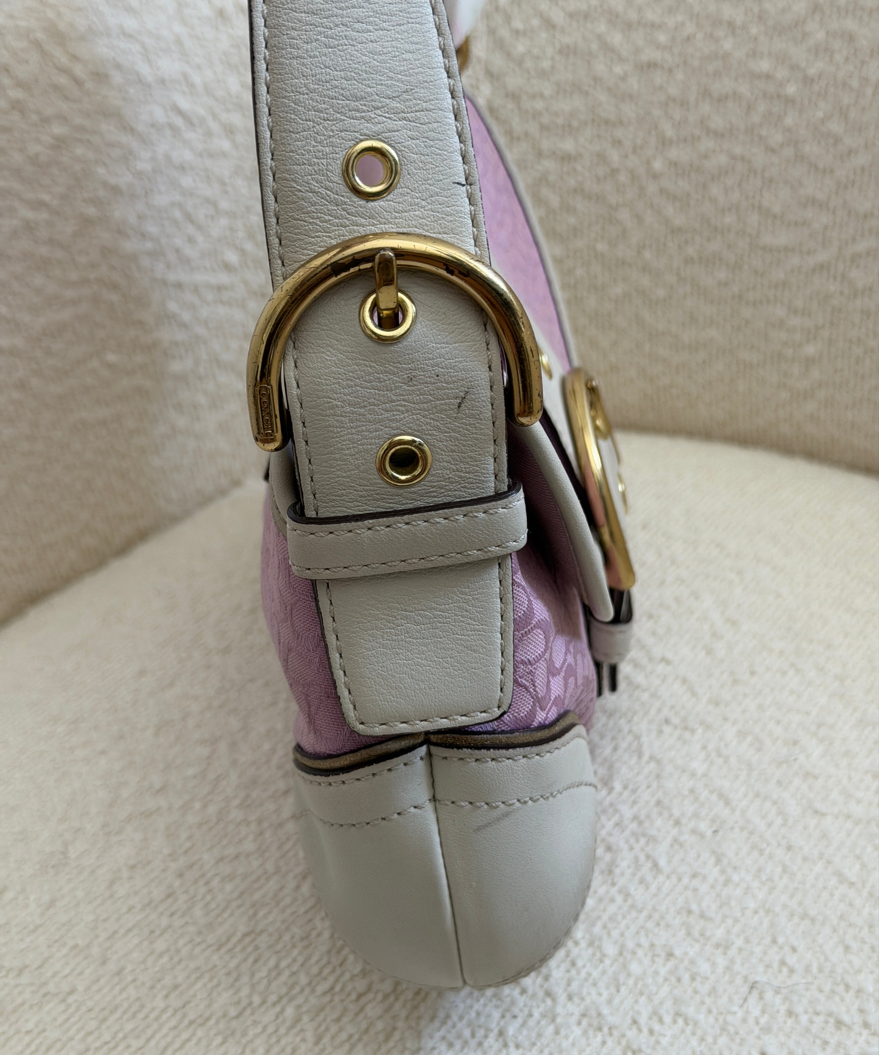 Rare Pink Canvas Mini Soho Bag