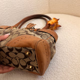Coach Tan Signature Hamptons Carry-All Bag