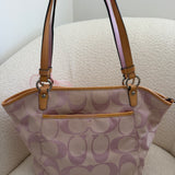 Coach Pink Signature Leah Tote Bag