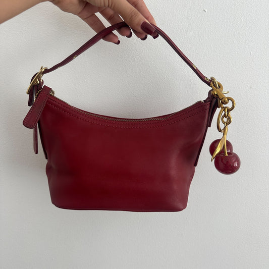 Vintage Coach Red Leather Mini Bag