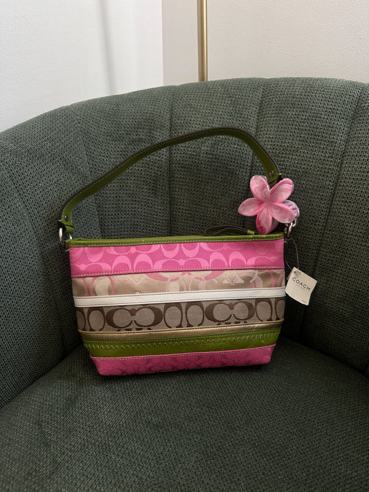 NWT Coach Daisy Bleeker Stripe Shoulder Bag
