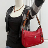 Coach Red Leather Chelsea Shoulder Bag