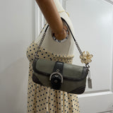 Coach Grey Swarovski Satin Bag
