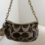 Rare Coach Navy Optic Lurex Clipped Shoulder Bag