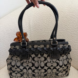 Coach Grey Signature Hamptons Carry-All Bag