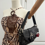 Black Leather Mini Soho Bag