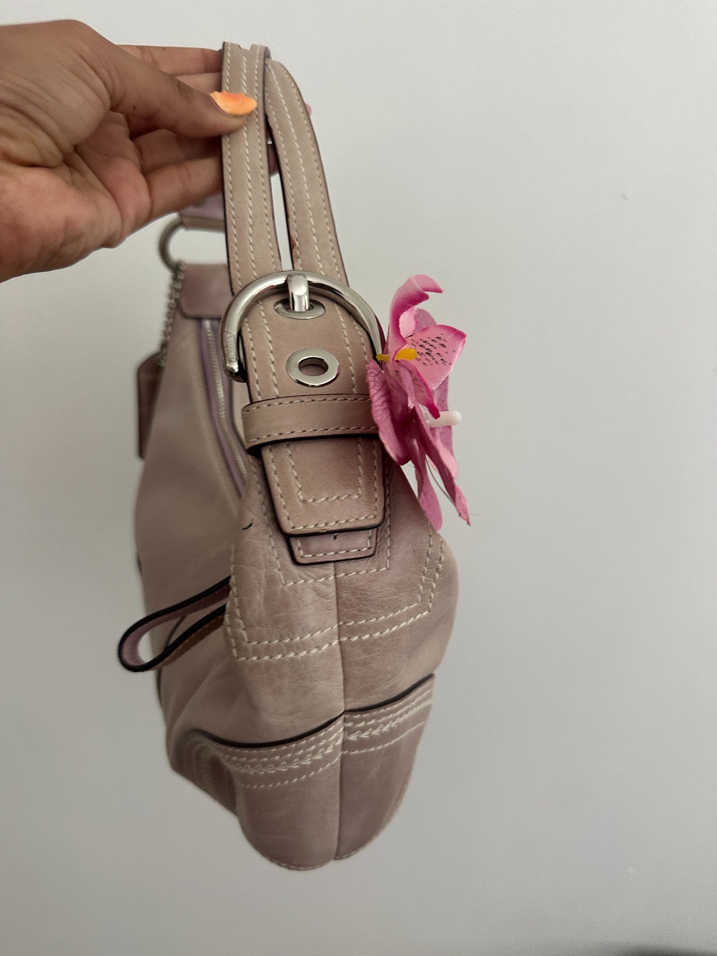 Lilac Coach Mini Hobo Bag