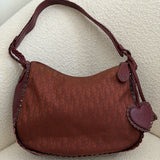 Burgundy Dior Diorrisimo Hobo Shoulder Bag