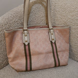 Baby Pink Gucci Abbey Tote Bag with Gucci Charm