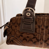 Brown Coach Signature Soho Mia Satchel Bag