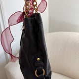 Coach Black Leather Ashley Carry-All Bag