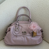 Lilac Coach Leather Sabrina Madison Bag
