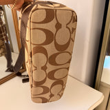 Coach Brown Stripe Signature Shoulder Bag