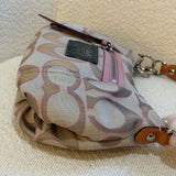 Rare Coach Pink Signature Poppy Shoulder Bag
