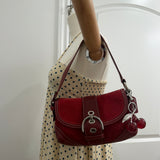 Coach Canvas Red Mini Soho Bag