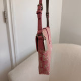 Limited Edition Coach Pink Mini Signature Lurex Clip Flap