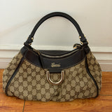 Brown Gucci Mini D-Ring Shoulder Bag