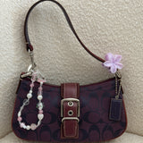 Coach purple Canvas Demi Hamptons Buckle Bag