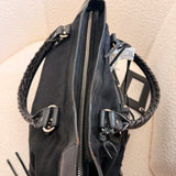 Black Balenciaga Mesh Calfskin Palladium Hardware City Bag