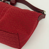 Red Coach Signature Top Handle Pochette