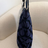 Coach Navy Poppy Tote Bag