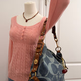 Denim Coach Canvas Large Carly Bag