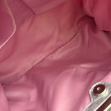 Coach Pink Stripe Kisslock Tote