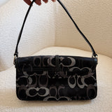 Grey Optic Hamptons Clip Shoulder Bag
