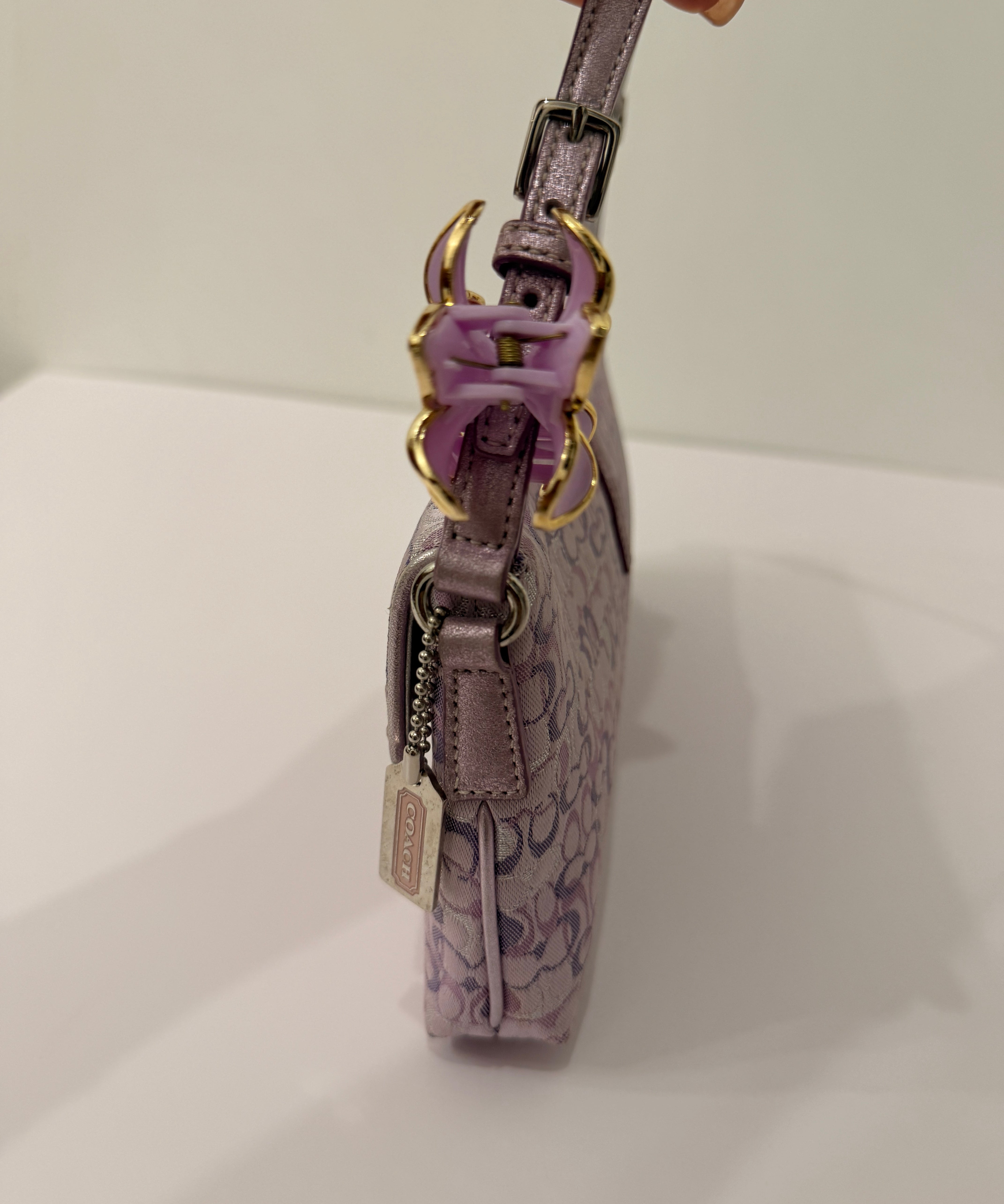 Coach Lilac Purple Optic Lurex Shoulder Bag Set