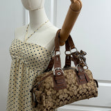 Brown Coach Signature Soho Mia Satchel Bag