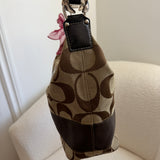 Coach Brown Stripe Signature Shoulder Bag