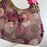 Coach Pink Optic Print Maggie Bag