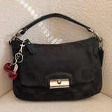 Coach Black Signature Poppy Shoulder Bag