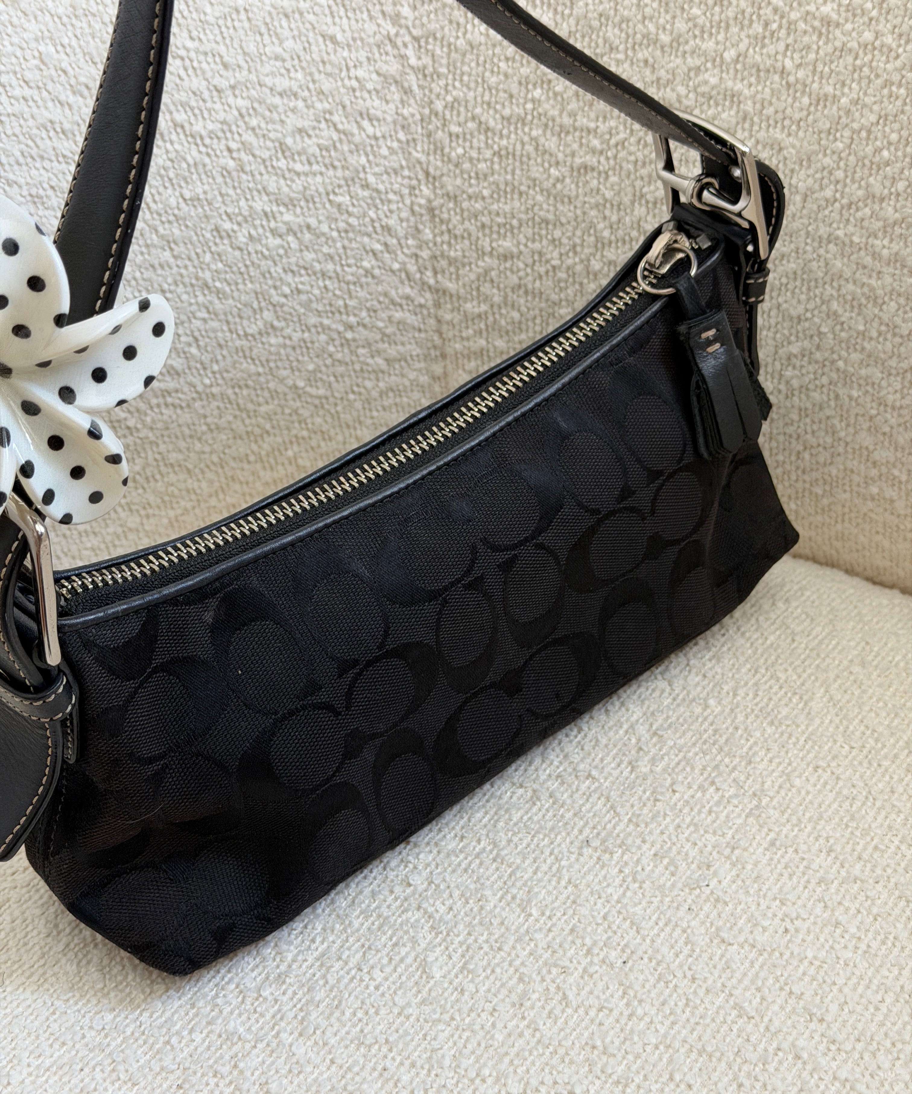 Coach Black Signature East West Baguette Set