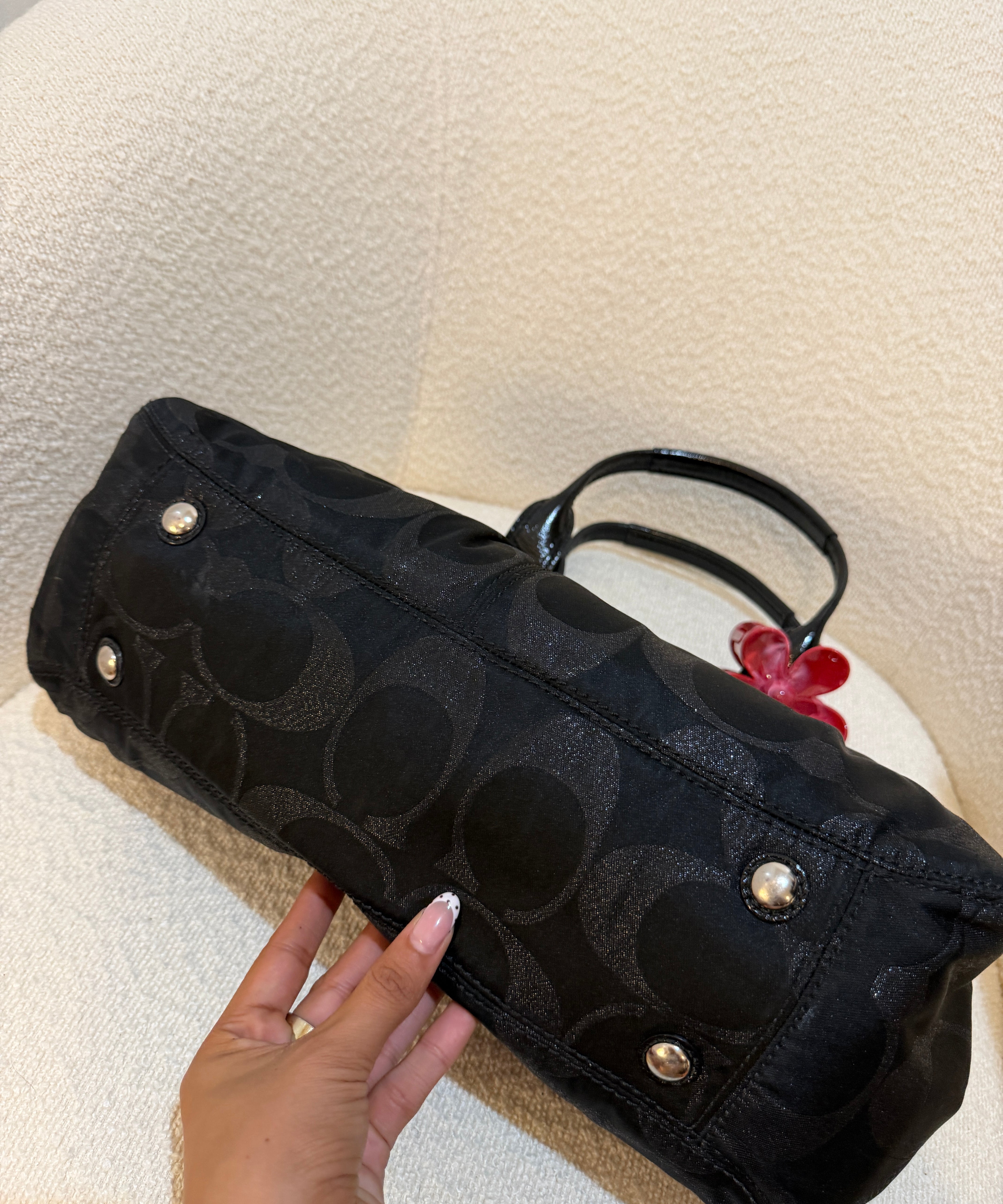 Black Optic Signature Coach Garnett Turnlock Bag