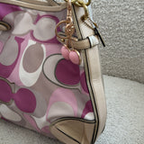 Coach Pink Optic Signature Tote Bag