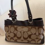 Coach Brown Signature Tote Bag