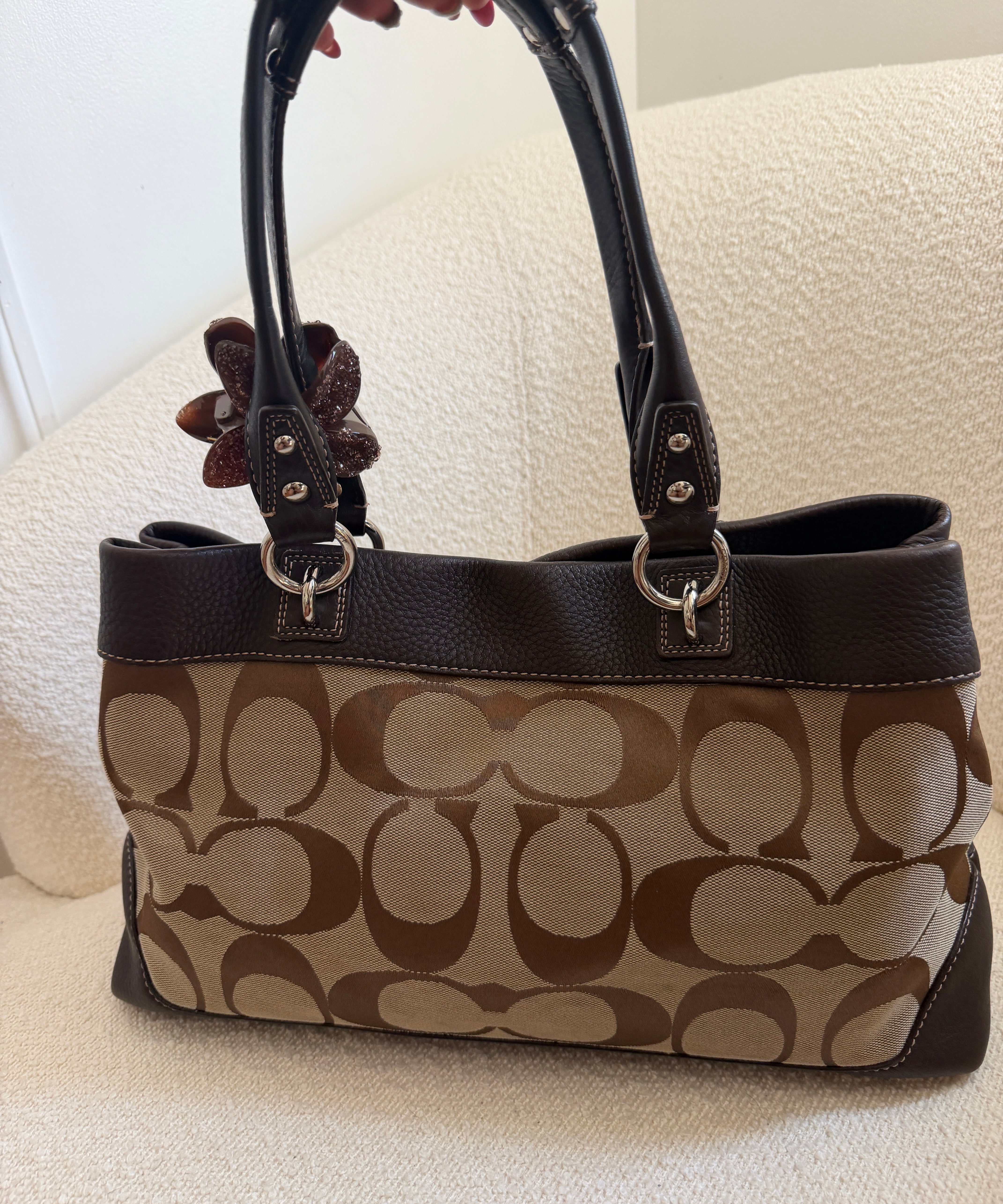 Coach Brown Signature Tote Bag