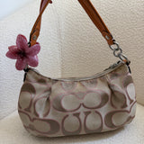 Rare Coach Pink Signature Poppy Shoulder Bag