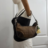 Coach Brown Signature Mini Hobo Bag