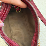 Coach Red Patent Leather Micro Zoe Bag