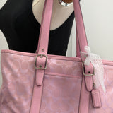 Coach Pink Signature Tote Bag