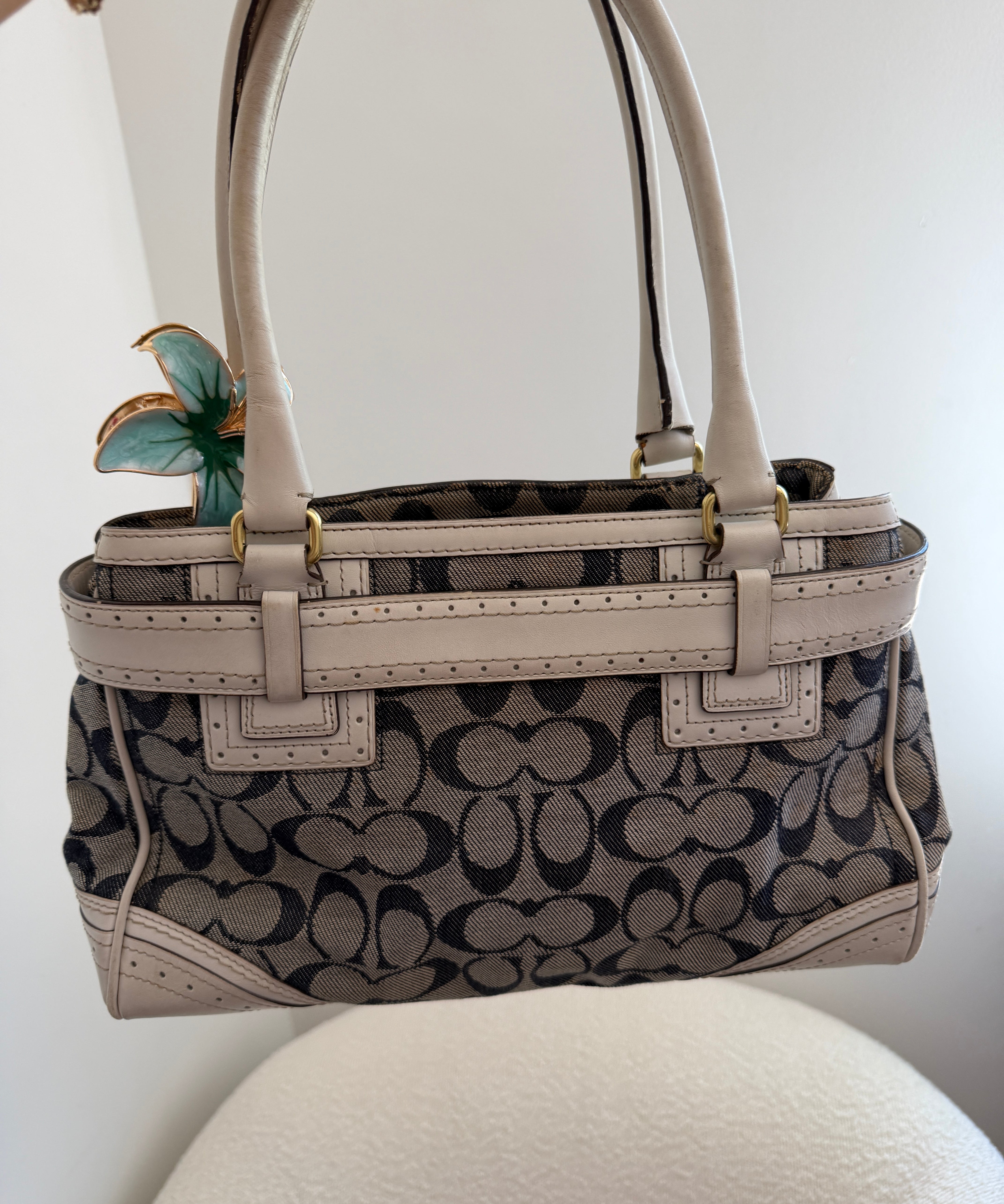 Coach Denim Signature Hamptons Carry-All Bag