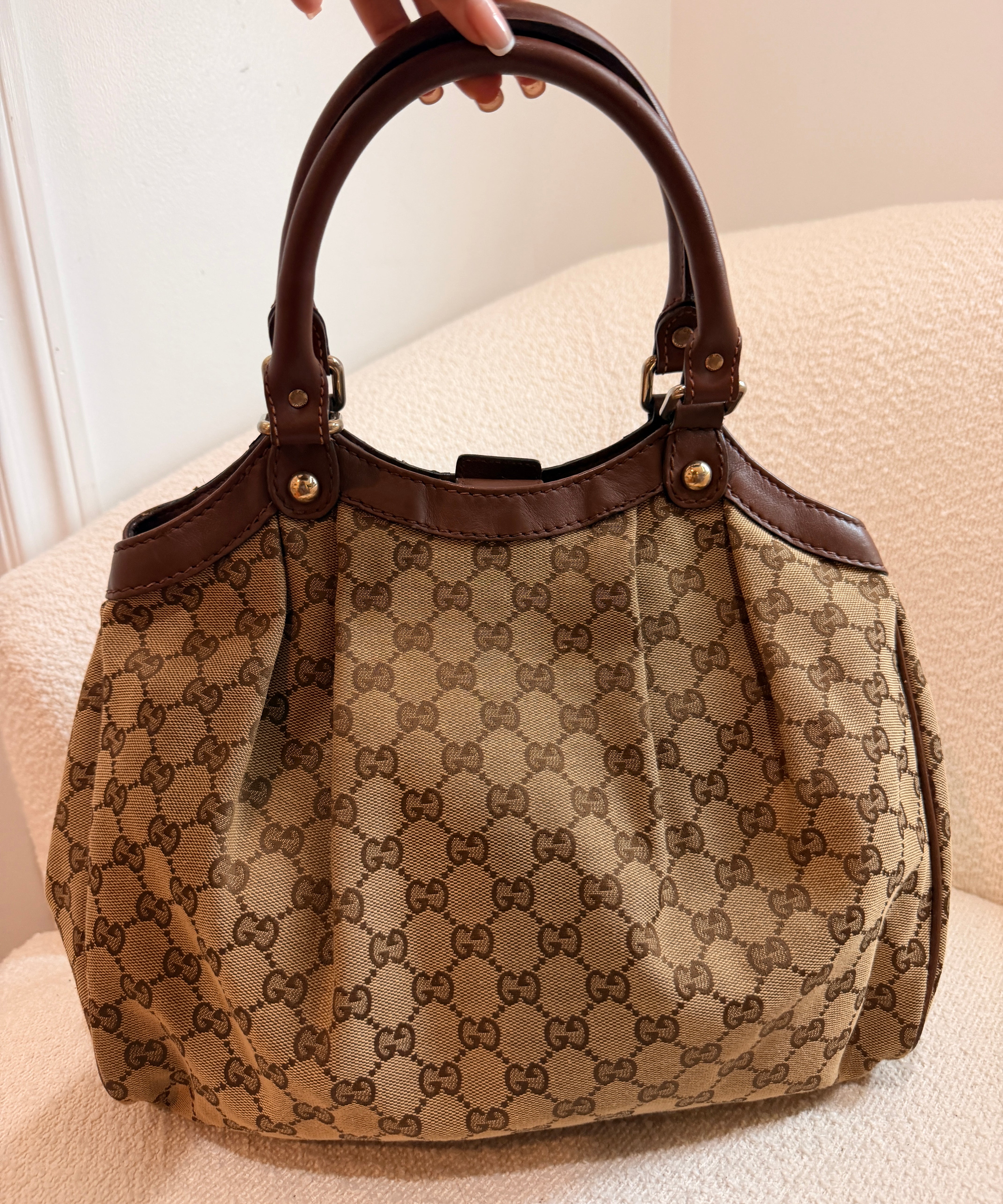 Brown Gucci Sukey Tote Bag