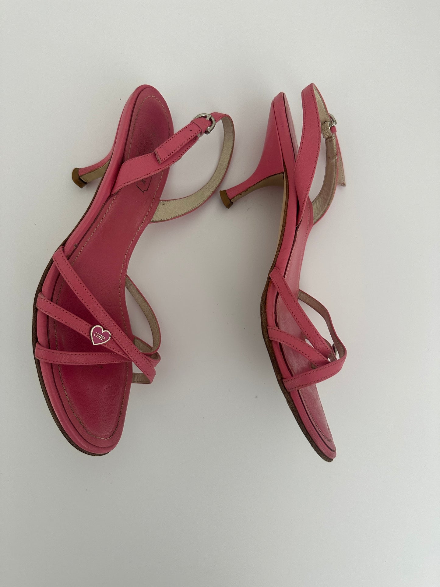 Coach Pink Strap Kitten Heels (Size 6.5B)