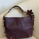 Coach Purple Leather Medium Carly Bag